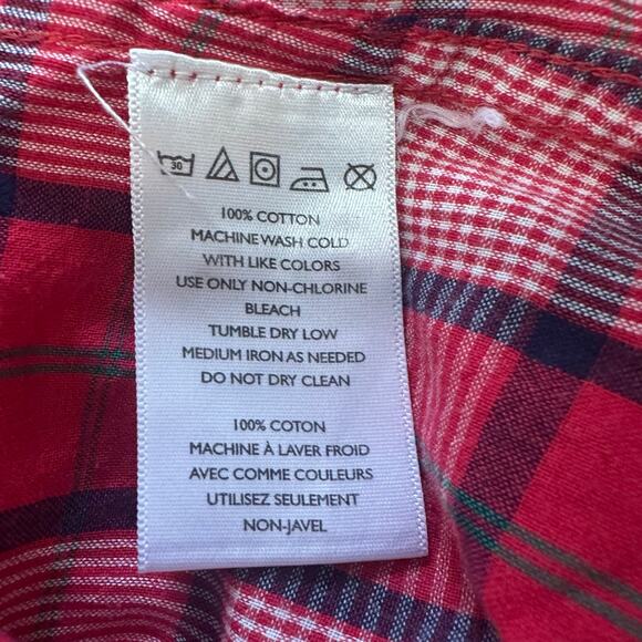 Salt Valley Western Red Plaid Pearl Snap Button Down Long Sleeve Shirt sz XL - Picture 8 of 9